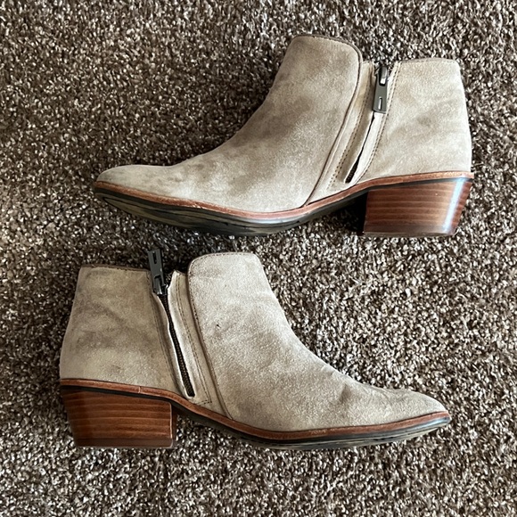 Sam Edelman Taupe Petty Ankle Boots 7.5 - Picture 3 of 9